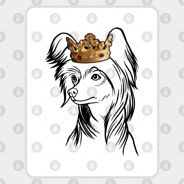 Chinese Crested Dog King Queen Wearing Crown Magnet by millersye